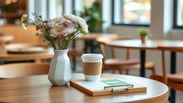 Cozy NJ restaurant openings: coffee, flowers, and decor on table