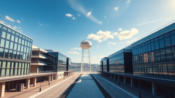 Lionsgate Studios Newark C-PACE loan conceptual design of studio complex.