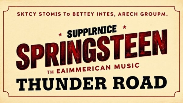 Bruce Springsteen Lyric Lab series poster for Thunder Road event.