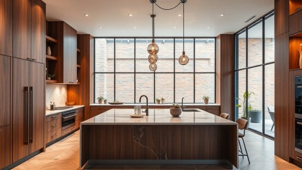 Hoboken brownstone for sale featuring luxury kitchen design.