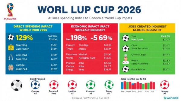 World Cup 2026 economic impact infographic with spending and job data