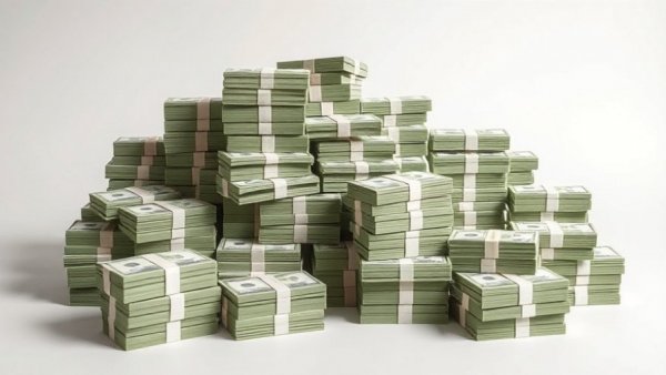 Stacks of money representing New Jersey reparations bill