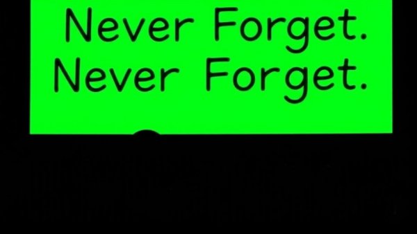 ‘Never Forget’ now becomes ‘Try to Remember’