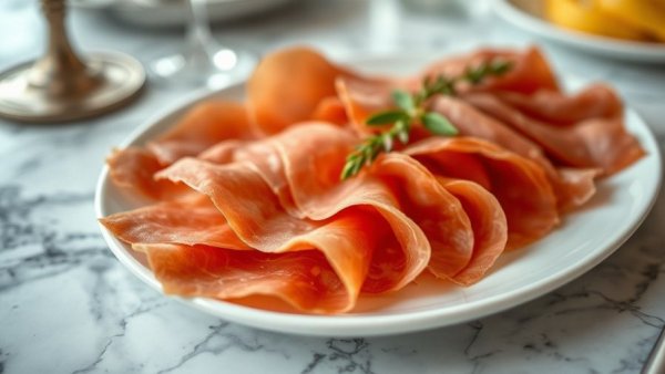 Prosciutto slices at Bergen County Italian restaurants.