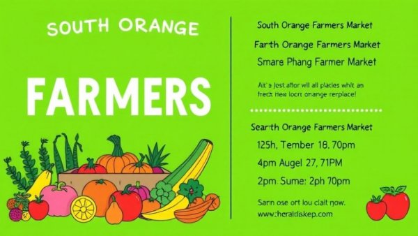 Things to do in NJ with kids: South Orange Farmers Market poster.