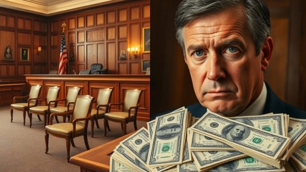 Courtroom, unidentified man, money; linked to Atlantic City official bribery scandal.