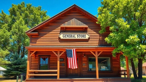 Historic Hainesville General Store for Sale with wooden facade