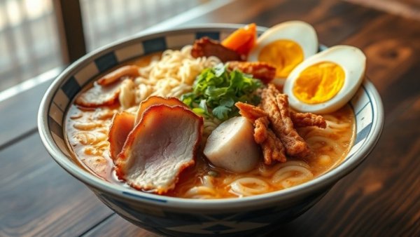 Ramen bowl at New Jersey restaurant opening.