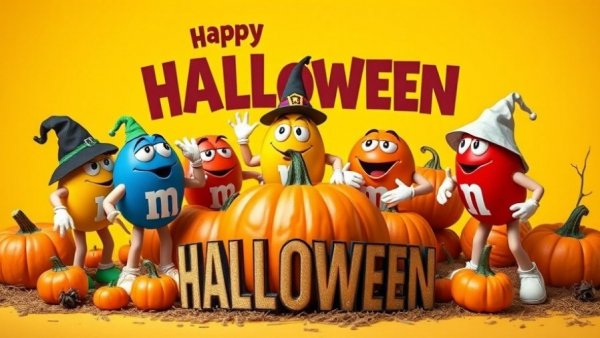 Halloween events in New Jersey M&M's ghoulish gathering poster.