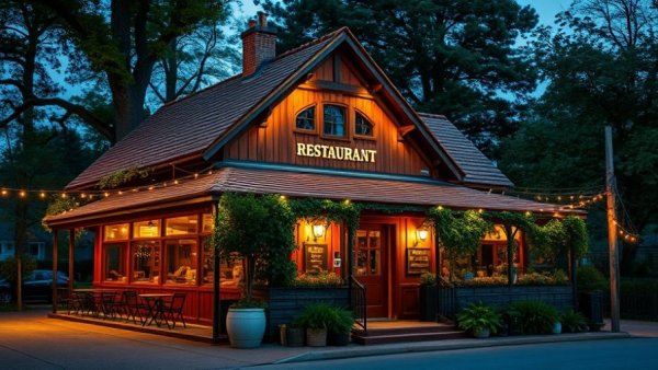 Charming New Jersey restaurant opening at twilight