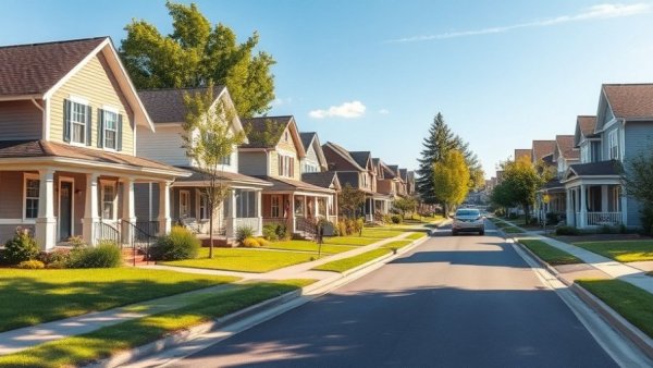 Suburban homes in NJ reflecting property tax variations.