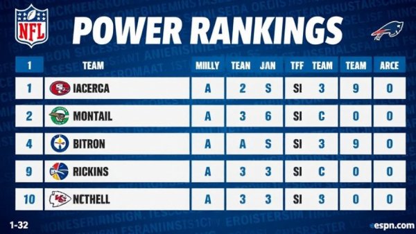[espn.com] Our weekly NFL Power Rankings: 1-32 poll, plus the biggest offensive issue for each team