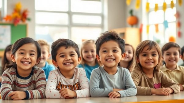 Cheerful students in an engaging classroom at top NJ school.