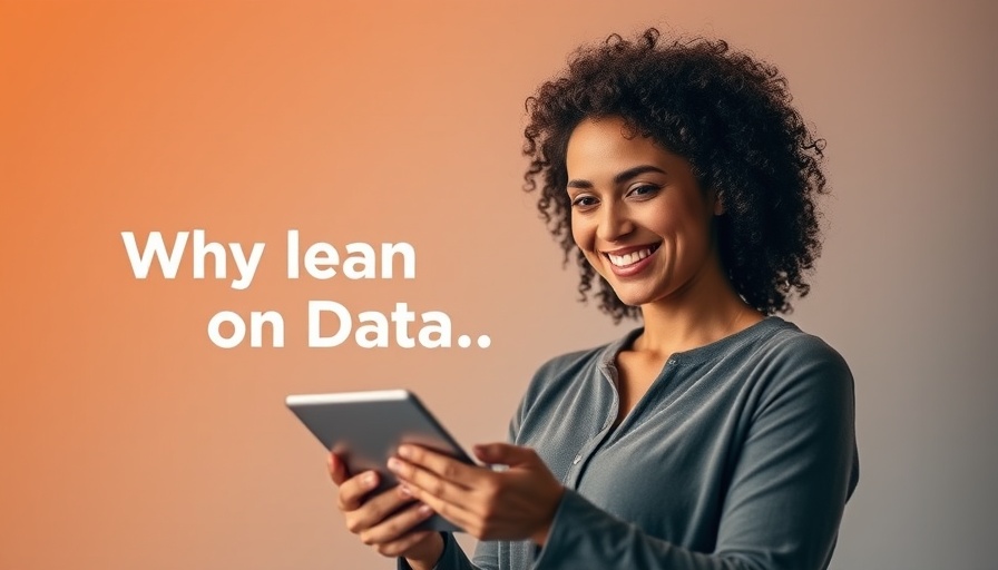 Smiling woman with tablet promoting data-driven local SEO