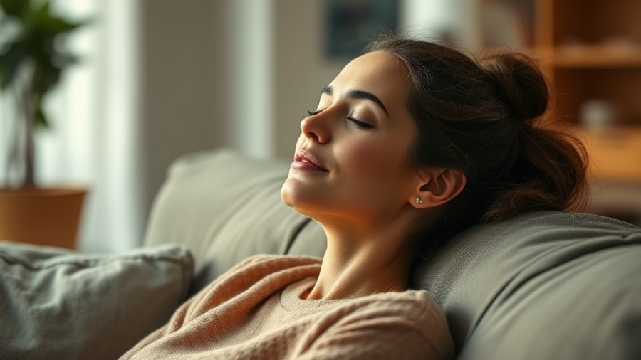 Relaxed woman enjoying peace, showcasing Exomind Therapy for Mental Wellness.