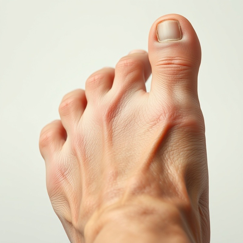 Elderly foot close-up for neuropathy treatment, soft focus.