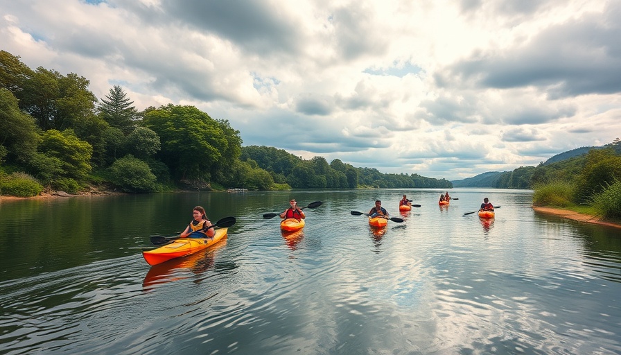 Florida manatee viewing location with kayakers on calm river.