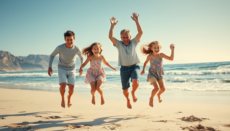 Family enjoying a beach day, perfect for vacation destinations