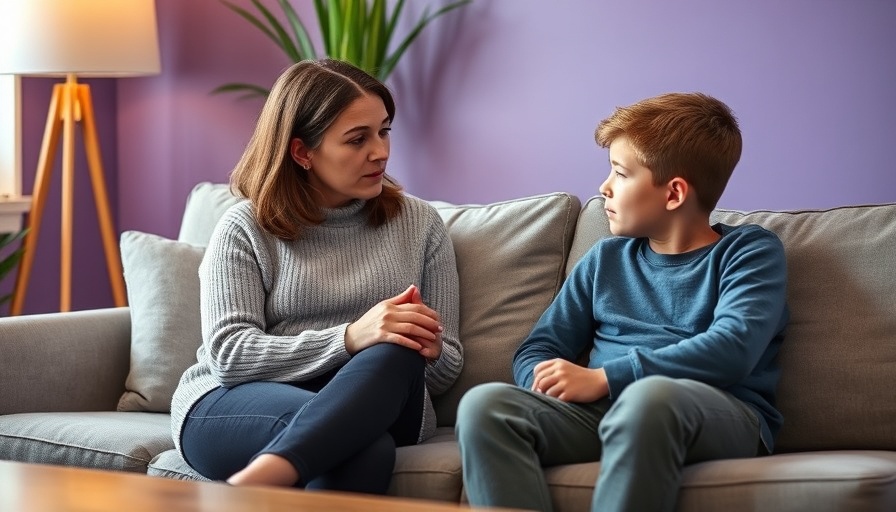 Mental Health Preparation session, woman and boy in therapy.