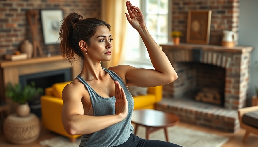 Woman practicing yoga in cozy living room, Top Fitness Blog Posts.