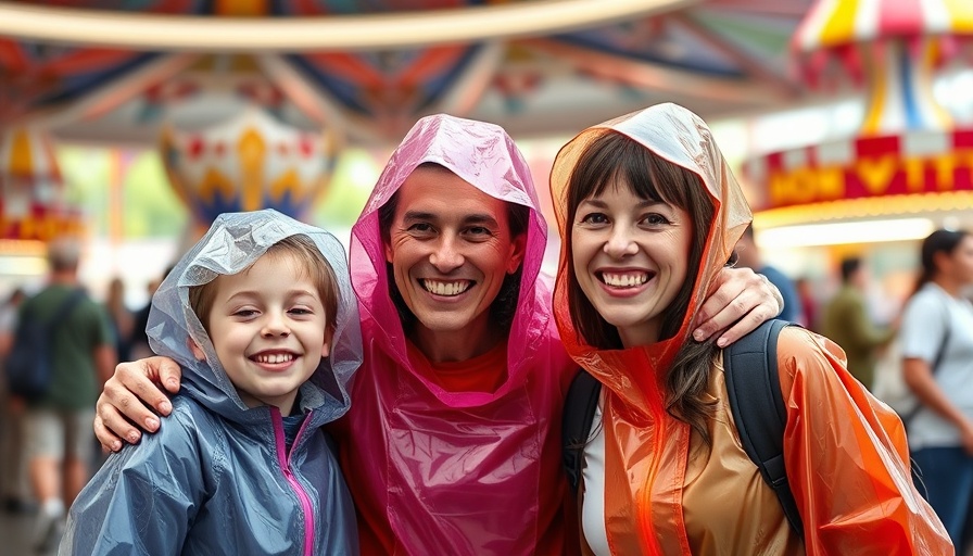 Family enjoying Orlando Adventure in a theme park.