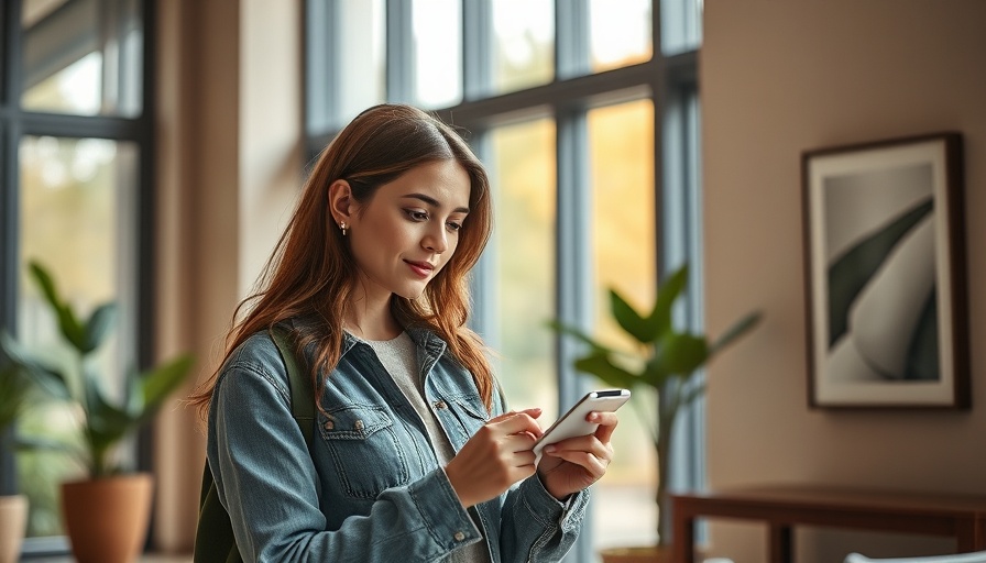 Woman assessing points and miles value online in modern home.