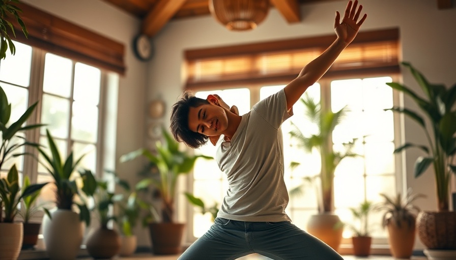 Serene yoga practice for achieving health goals in a cozy room