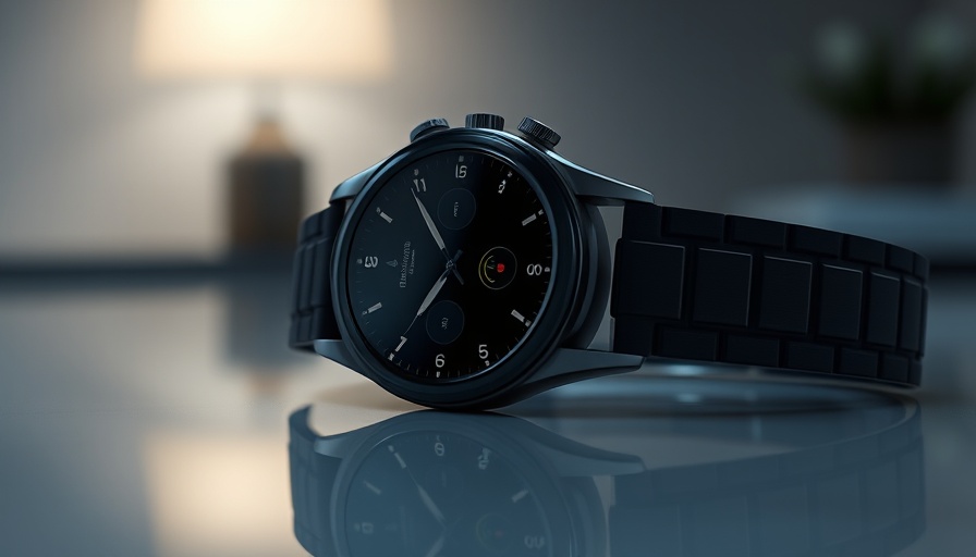 Close-up of sleek smartwatch representing wearable health tech