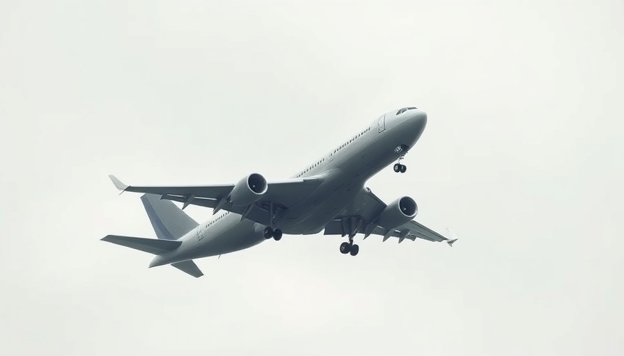 Commercial airplane in flight over Puglia region sky