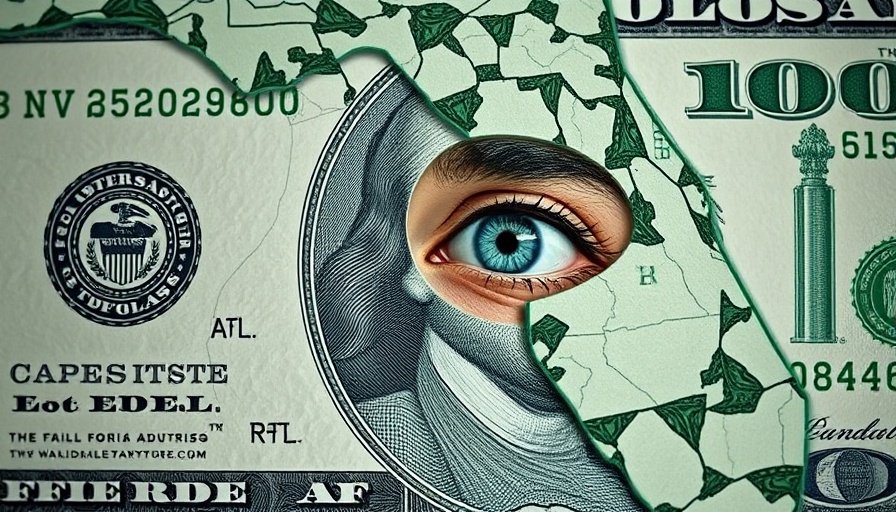 Artistic collage with Florida on a dollar bill symbolizing million-dollar earners.