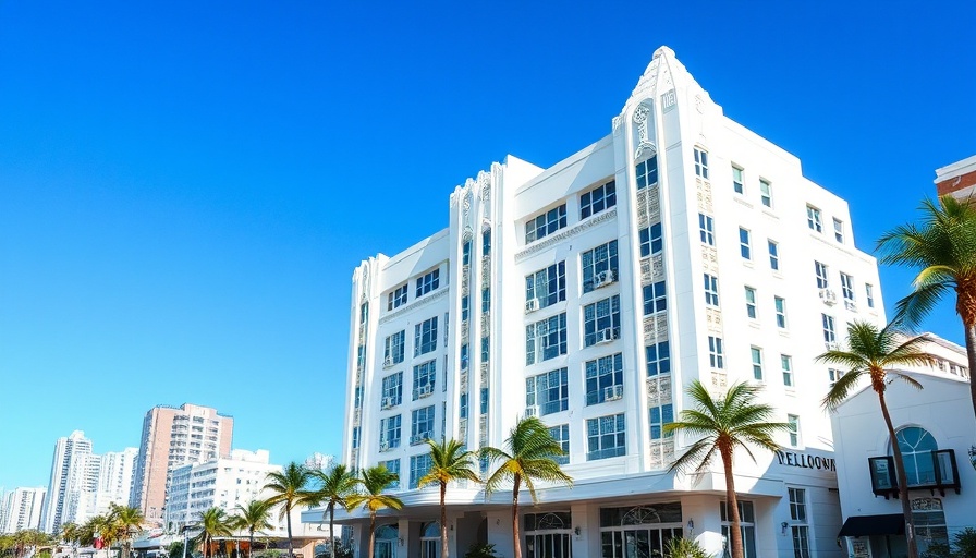 Miami Beach Shelborne Hotel reopening features iconic art deco architecture.