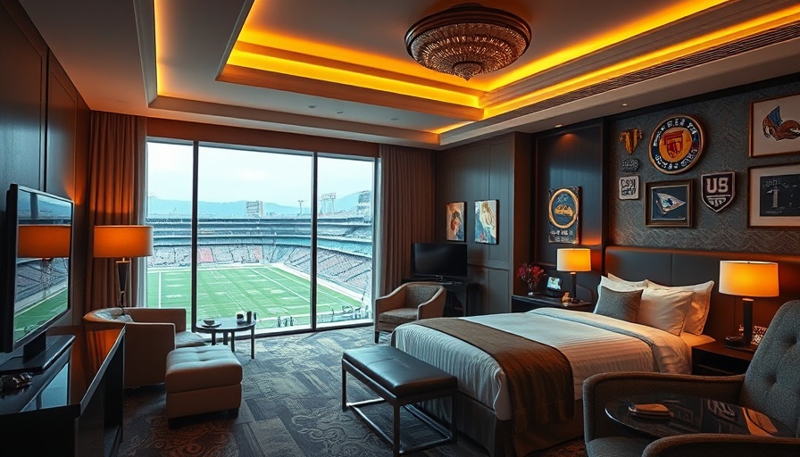 Luxurious Old Trafford Hotel room with stadium view, modern decor