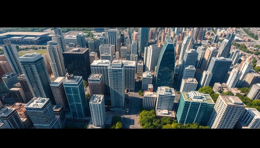 Aerial view of Fort Lauderdale office market with skyscrapers