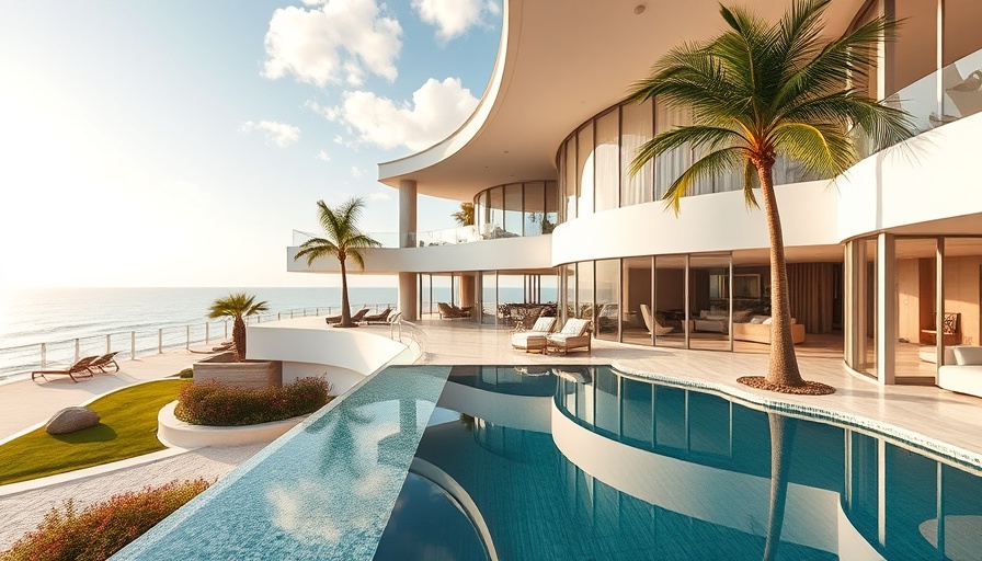 Luxury real estate Miami beachfront mansion view.