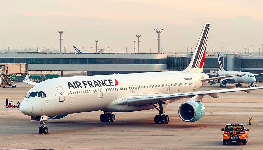 Air France A350-900 at airport, economy review context