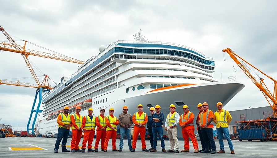 Fred Olsen Cruise Lines YouTube special team at shipyard.