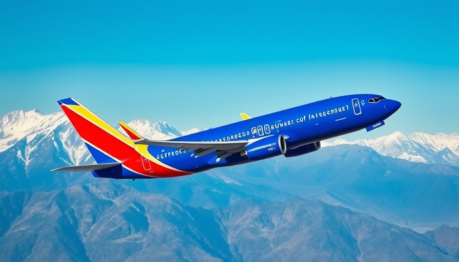 Southwest airplane flying with snow-capped mountains in background, Southwest credit card eligibility.