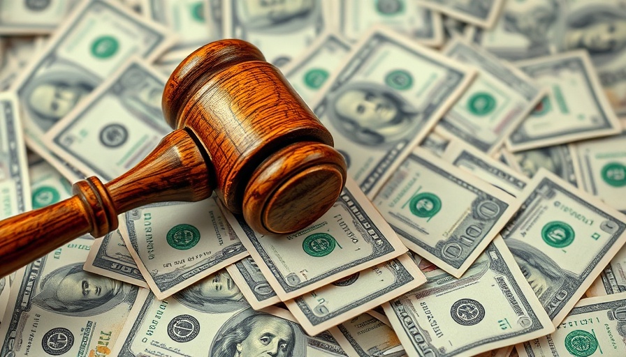 Gavel on hundred-dollar bills depicting a multimillion-dollar tax scheme.