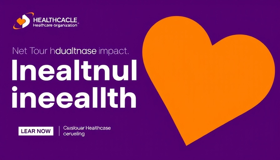 Healthcare organization graphic highlighting impact objectives.