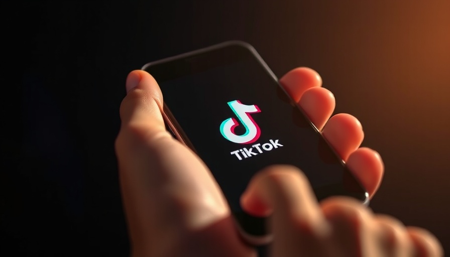 Hand holding smartphone with TikTok app for South Florida investment banking TikTok deal.