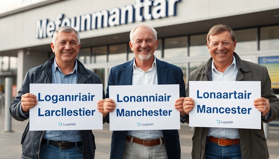 Loganair Southampton Base announcement at airport with new Manchester route.