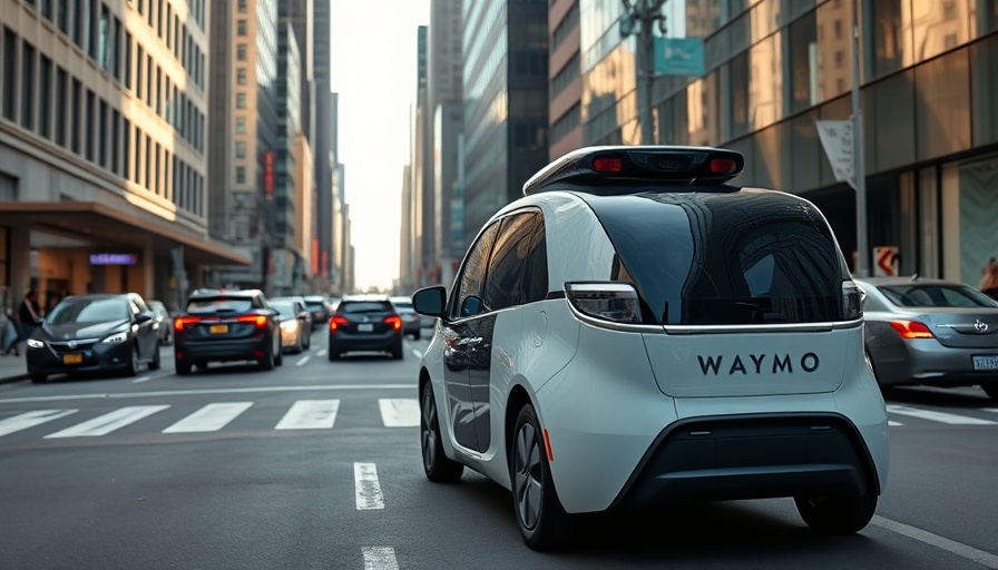 Waymo driverless car parked on city street, showcasing Uber Waymo driverless rides.