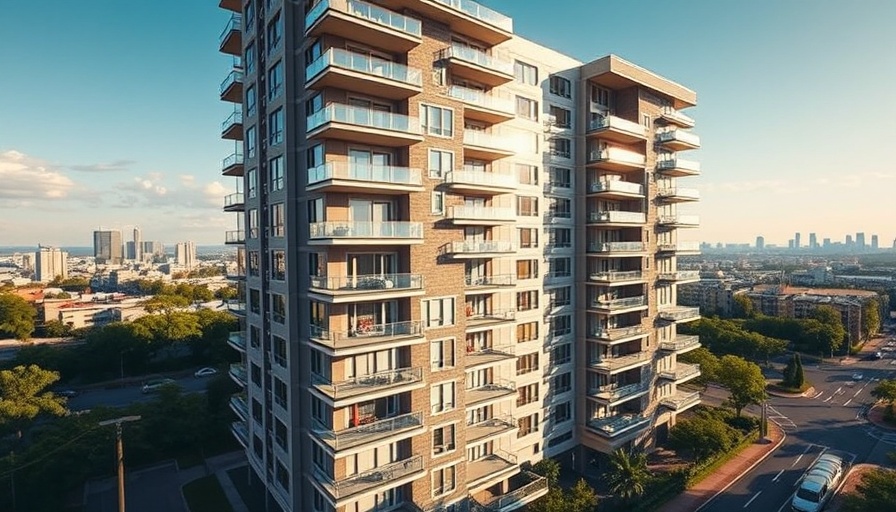 Modern affordable apartments in Miami under a clear blue sky.