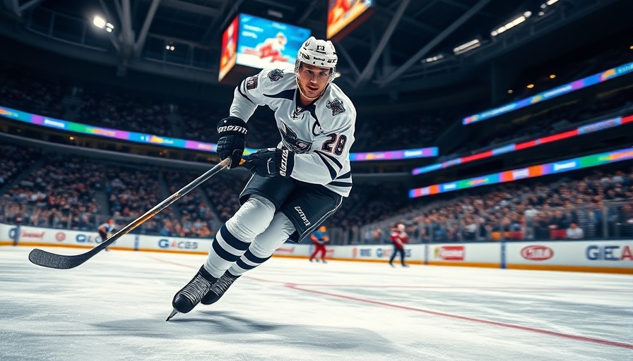 Yanni Gourde in action during hockey game, showcasing skilled gameplay.