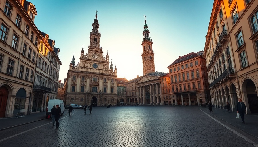 Scenic view of historic square with cathedral in Asturias for Aito overseas conference.