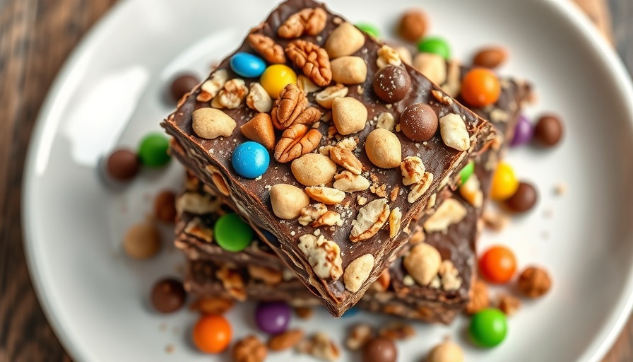 Delicious protein cookie dough bark with colorful toppings