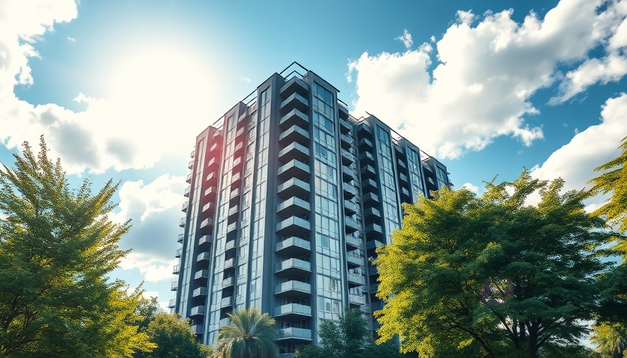 Modern high-rise in Miami affordable housing project skyline