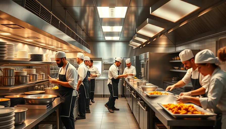 Chefs working in a Palm Beach County commercial kitchen facility.