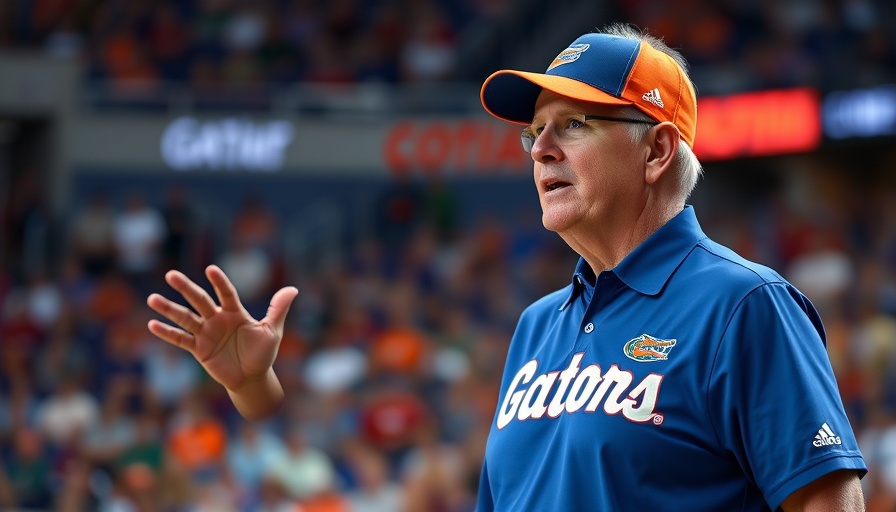 Florida Gators coach instructing team during SEC title chase.