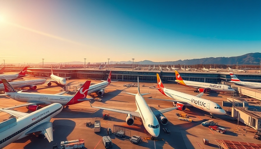 Zurich airport with airplanes highlighting ETIAS visa requirements delay.